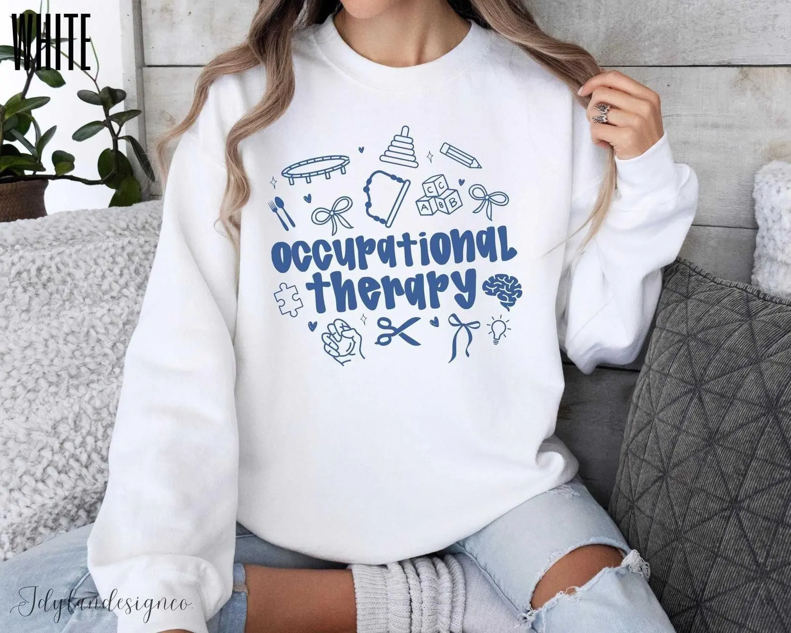 Occupational Therapy Sweatshirt OT Crewneck Cute Occupational Therapist Top Graduation Gift Pullover