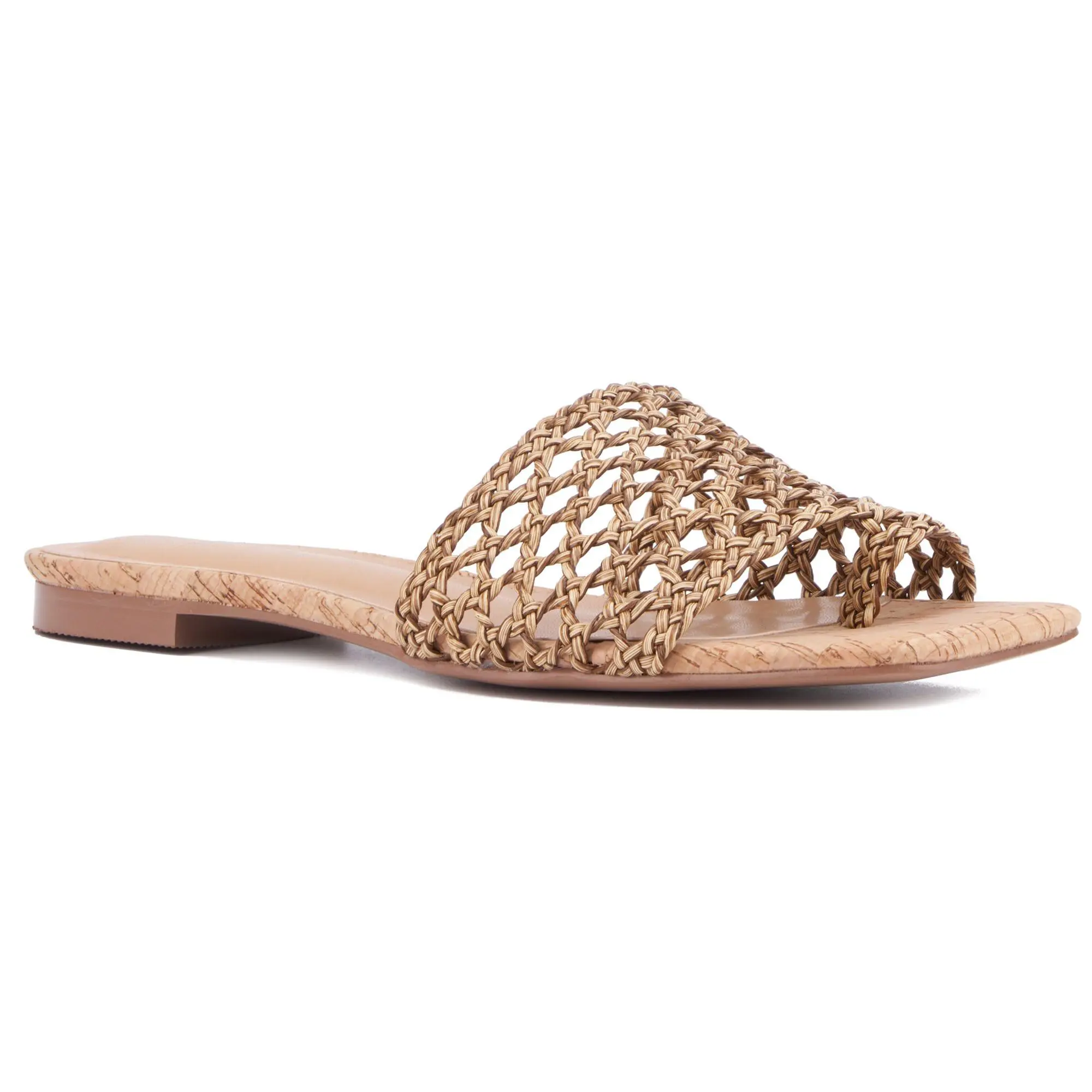 Torgeis Women's Bronze Flat Sandal