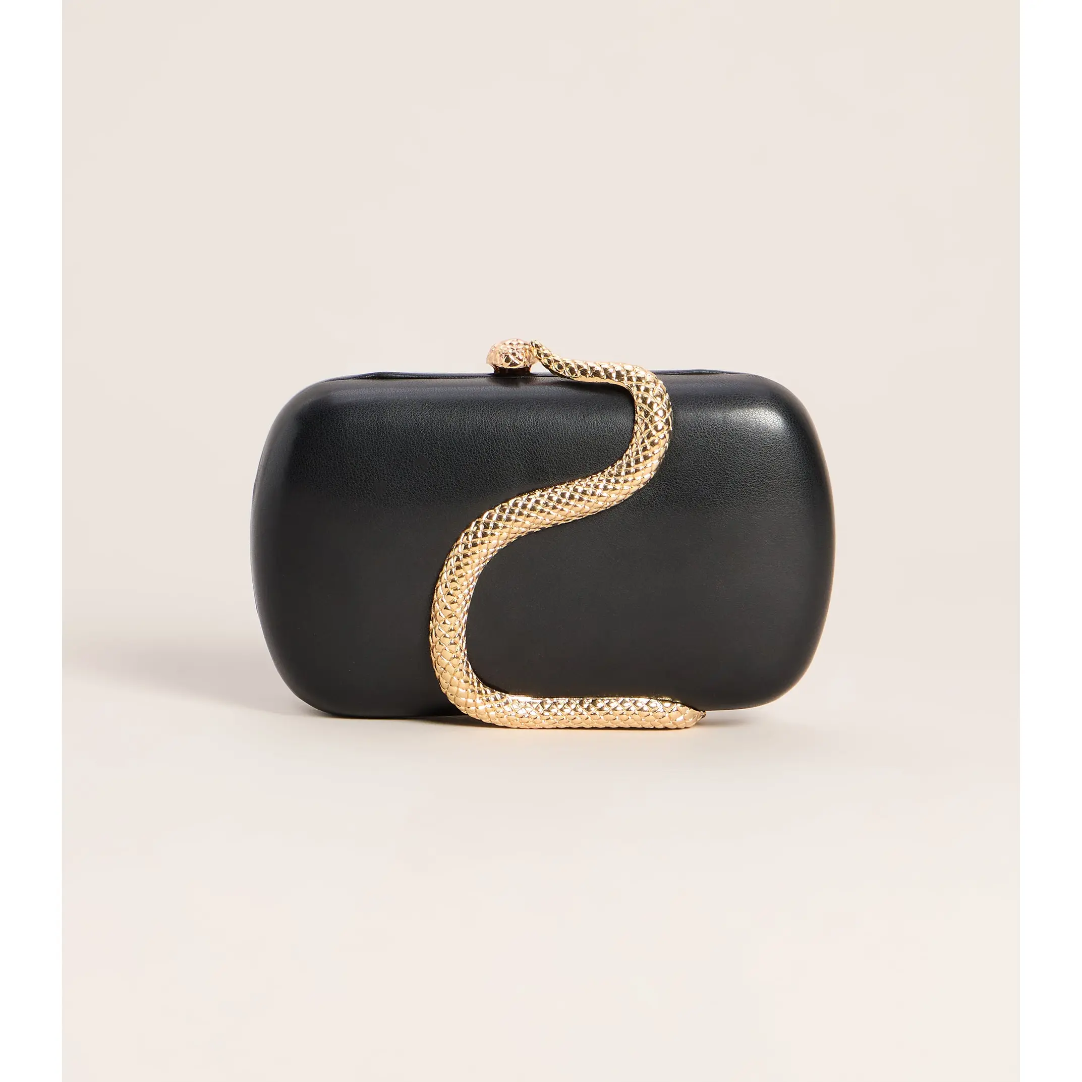 Snake Charmer Faux Leather Clutch