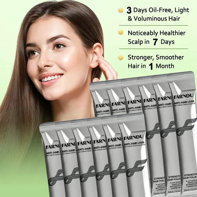 FARNDU Rosemary Amino Acids Biotin Shampoo Oil Control Anti Dandruff Haircare Help Hair Growth Amino Acid Hydrolyzed Protein Repair Reduce Hair Loss Scalp Cleanser Conditioner 60ML Gentle Smoother