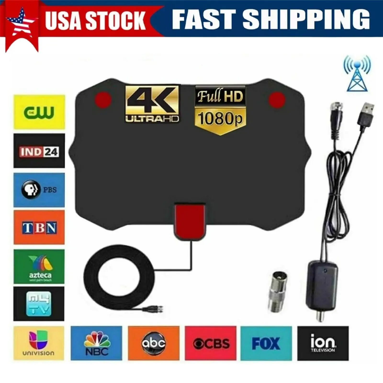 5600 Miles Digital TV Antenna Indoor HDTV Amplified Signal Booster 4K HD 1080P portable tv antenna tv antenna