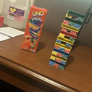 Hot Sale Stacko UNO Card Board Games Family Entertainment Poker Party Early Education Puzzle Stackoed Toy Playing Cards Family Fun Game Birthday Gift