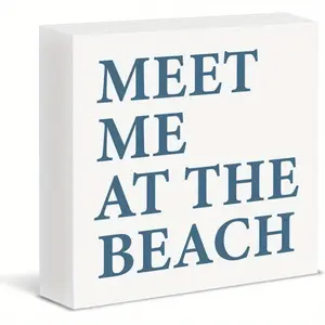 Summer Beach Sign Coastal Beach Room Decor Motivational Relax Life Is Good Wood Block Sign Table Desk Shelf Decoration 5x5 inch