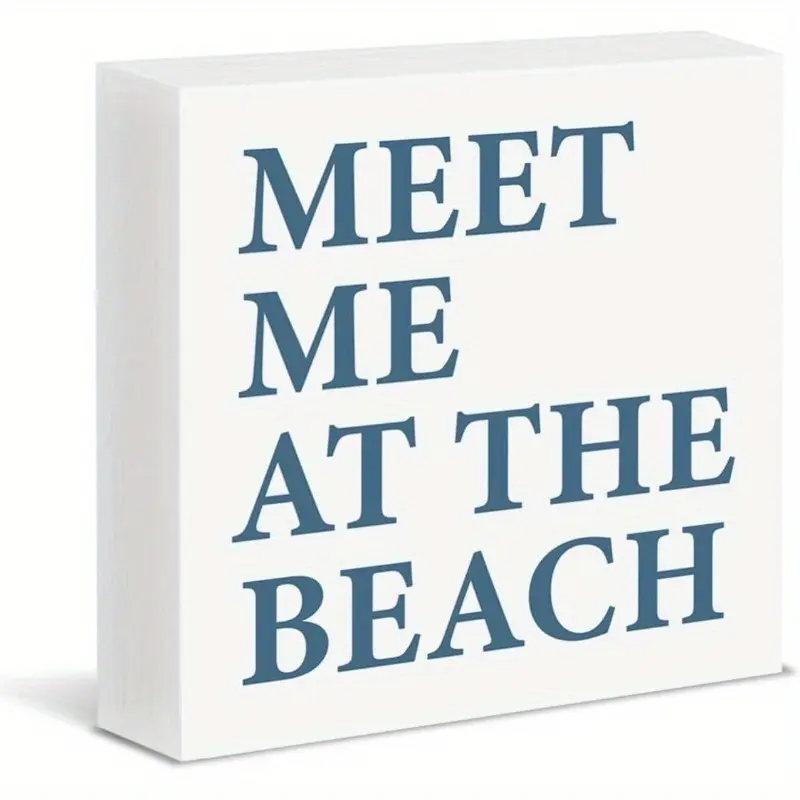 Summer Beach Sign Coastal Beach Room Decor Motivational Relax Life Is Good Wood Block Sign Table Desk Shelf Decoration Home Decoration 5x5 inch