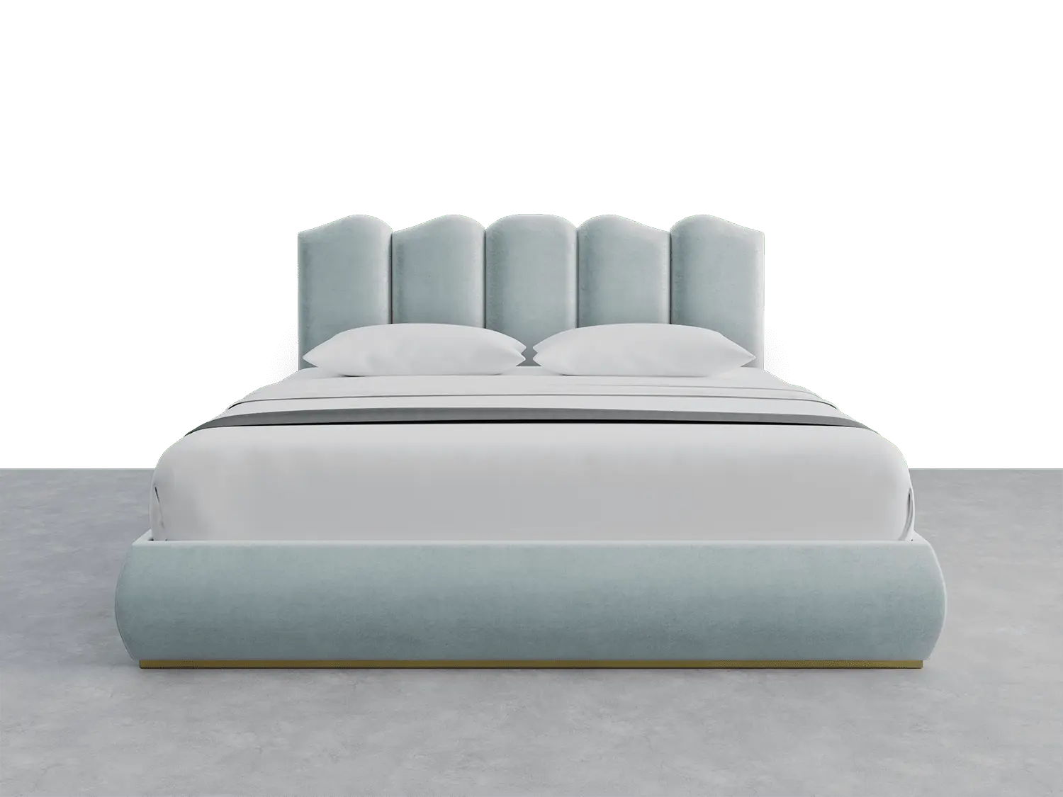 Luna Upholstered Headboard - Sera Layout, 76" x 46", Fabric Exterior, Modern Faux, Curved Corner, Designer, Luxury Style Indoor Furniture, Fabric Exterior Headboards, Modern Faux Headboards