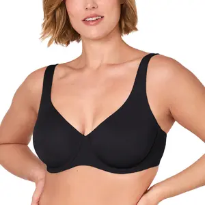 DELIMIRA Women's Confishape Balconette Bra Supportive Full Coverage Plus Size Bras Underwire Unlined