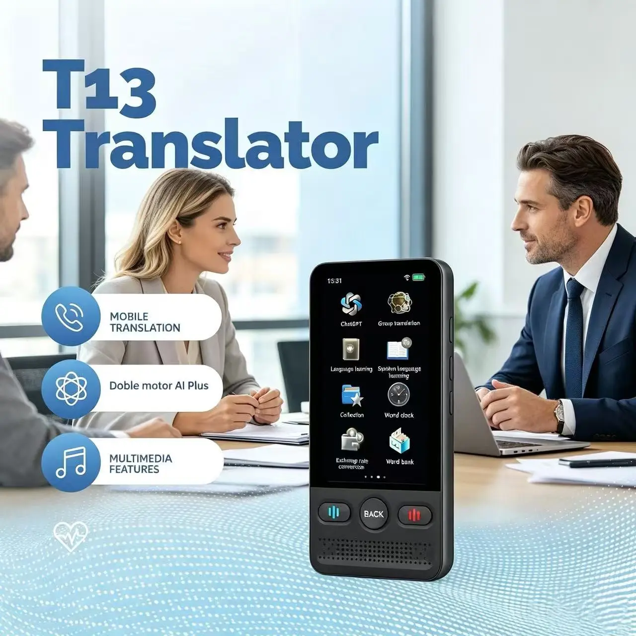 Language Translation Device 2026 Upgrade Chip, Real-Time Voice Translator, 138 Languages, Offline Group Call, 3-Inch HD Screen, Travel & Business, Digital Products