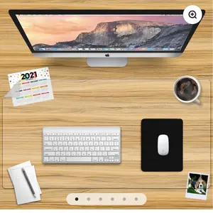 Clear Desk Pad - Workplace Protector- Non-Slip- Comes with Free Mouse Pad