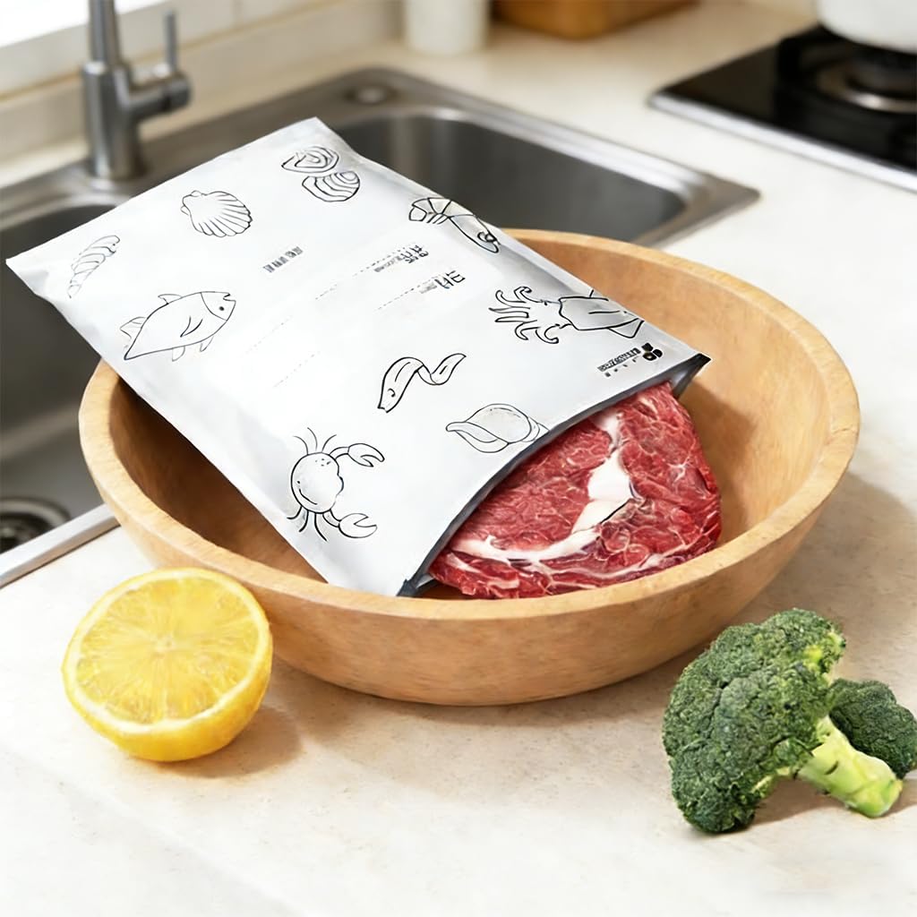 3 Sizes Aluminum Foil Storage Bags 30 Pack Aluminum Foil Freezer Bags Reusable Sealable Food Storage Zipper Bags Various Sizes for Prepared Foods