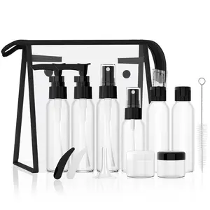 Travel Bottles Kits -TSA Approved Travelling Size Containers for Toiletries Leak Proof Refillable Liquid Travel Essentials with Toiletry Bag for Cosmetic Shampoo Conditioner Lotion