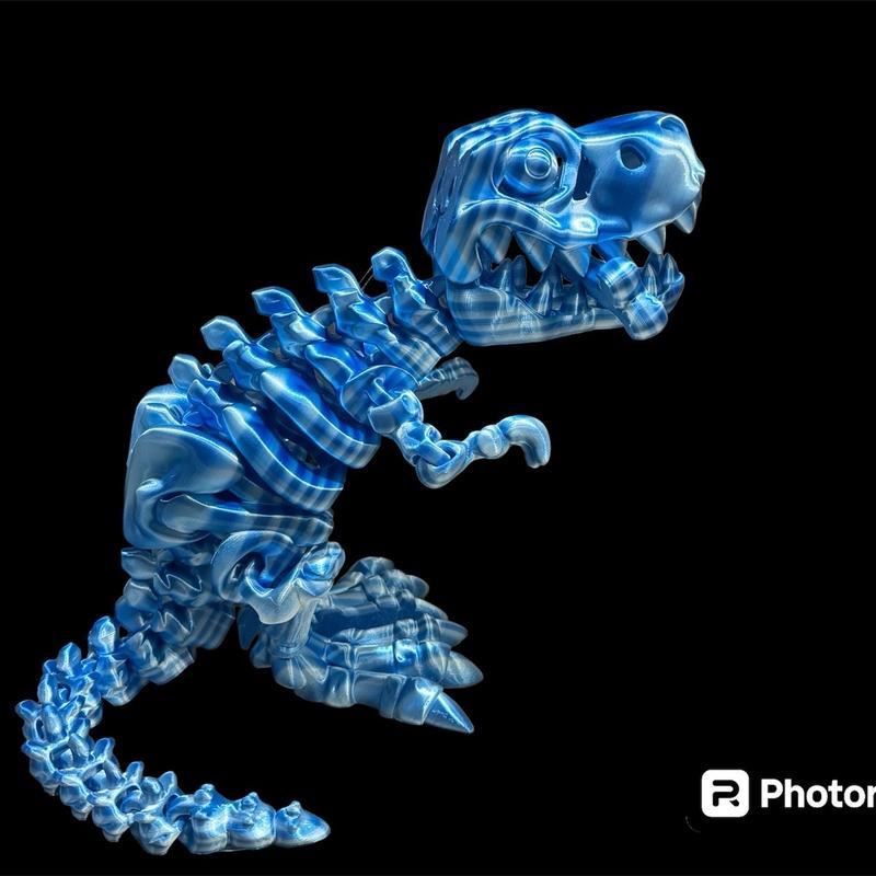 Skeleton T-Rex. Articulating Art 3d Print Decor Decorative Room Ornaments Decoration Eye Figurine articulated model