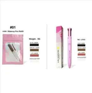 4-in-1 Cosmetic Brush – Highlight, Lip, Eye & Brow Pencil