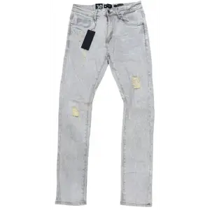 Waimea light distress beige wash denim