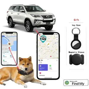 Smart Tag Wireless Tag Works with Find My App (iOS Only), Key Finder, Luggage Tracker, Bluetooth Tracker Tag for Vehicle, Pets, Backpacks, Wallet, Dogs and Cats Locator, Luggage and Suitcases, Worldwide Tracking, Replaceable Battery, IP67 Waterproof Black