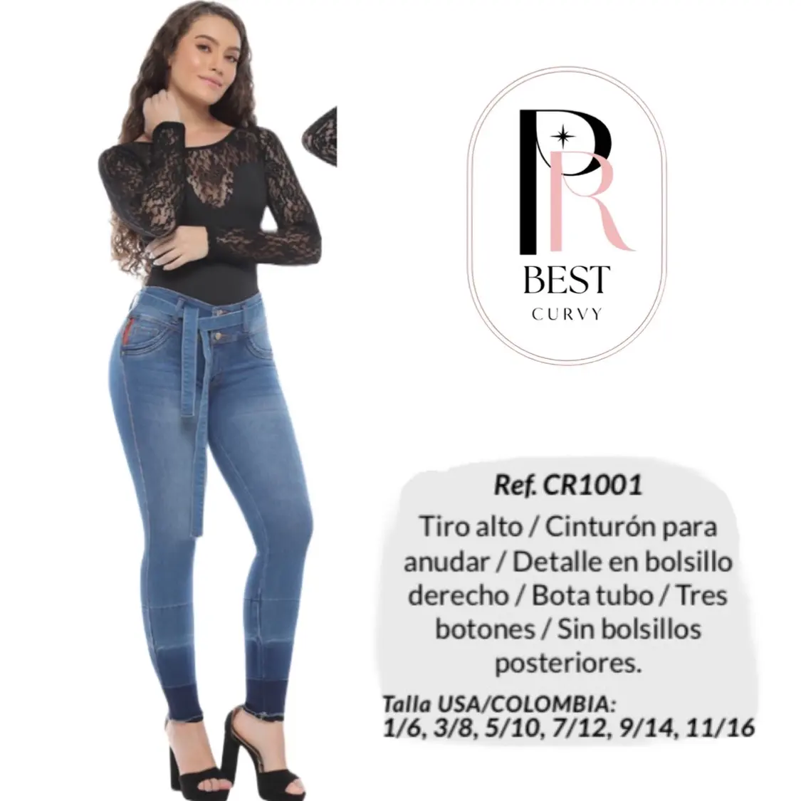 Carou Jeans Ref. 1001 Colombiano Bottom Skinny Comfort Women's Spandex Pants with Tiro Alto Anticelulítico Fabric, Casual Fit, Comfortable Design