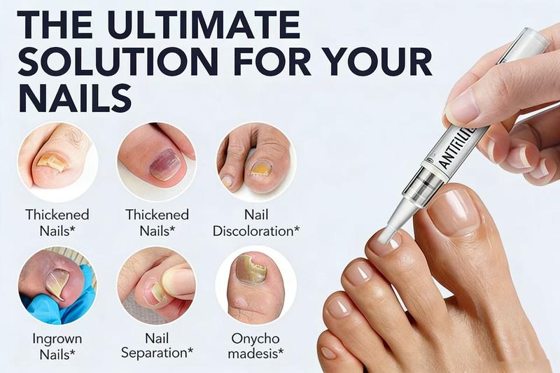 抗真菌护理笔 – 适用于受损指甲和足部真菌感染指甲，含25%十一烯酸和茶树油，强效趾甲真菌修复笔