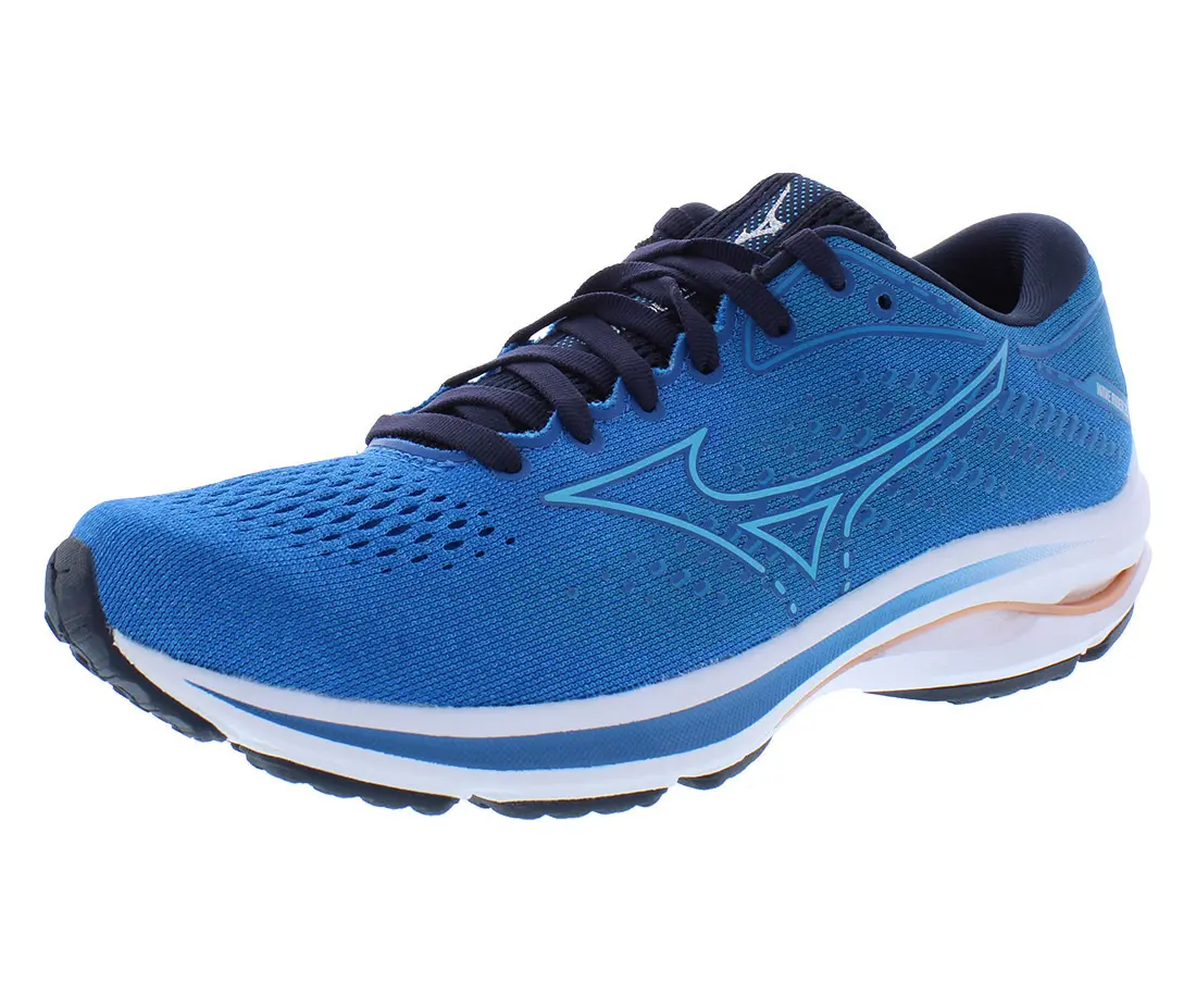 Mizuno Wave Rider Womens Shoes, Rubber, Mesh Fabric