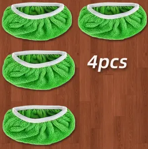 Wet & Dry Mop Cloth, 4 Counts Durable Mop Cloth, Easy To Clean Design, Household Cleaning Supplies for Home Kitchen Bathroom, Microfiber Mop Refill