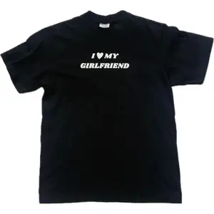 I love my girlfriend t-shirt, Gift For Him, Gift For Her, I love Shirt, I heart shirt, Menswear Crewneck Classic Tee Casual Collar