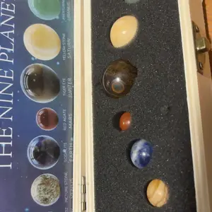 Solar System Crystal Series, 1 Box Planets Natural Stone Set, Mineral Specimen Gift Box, Holiday Gift for Science Lovers, Natural Crystal Sphere #GLOBAL PICKS