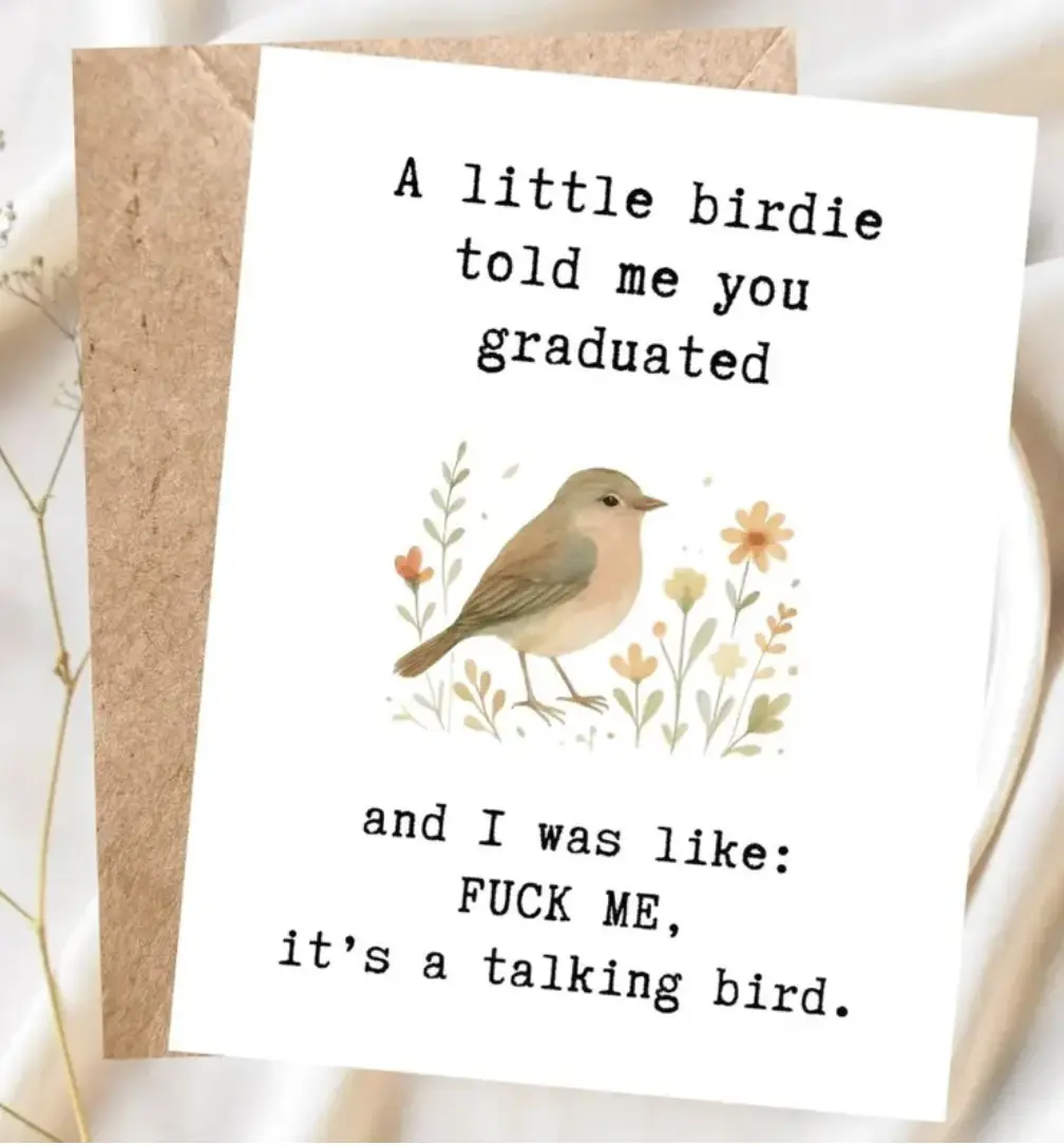 Funny Graduation Card with Envelope, Humorous Graduation Greeting Card, Funny Grad Card for Friend, Him or Her