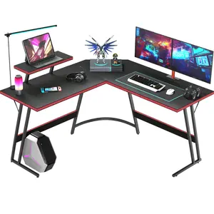 New L-shaped Gaming Desk 51 Inches   Desk With Removable Monitor Riser - Business  Industry & Science computer case