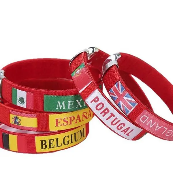Unisex Cheerleading Bracelet Souvenir Gift Durable Wristband Promotional Item For Sports Matches Celebrations Events