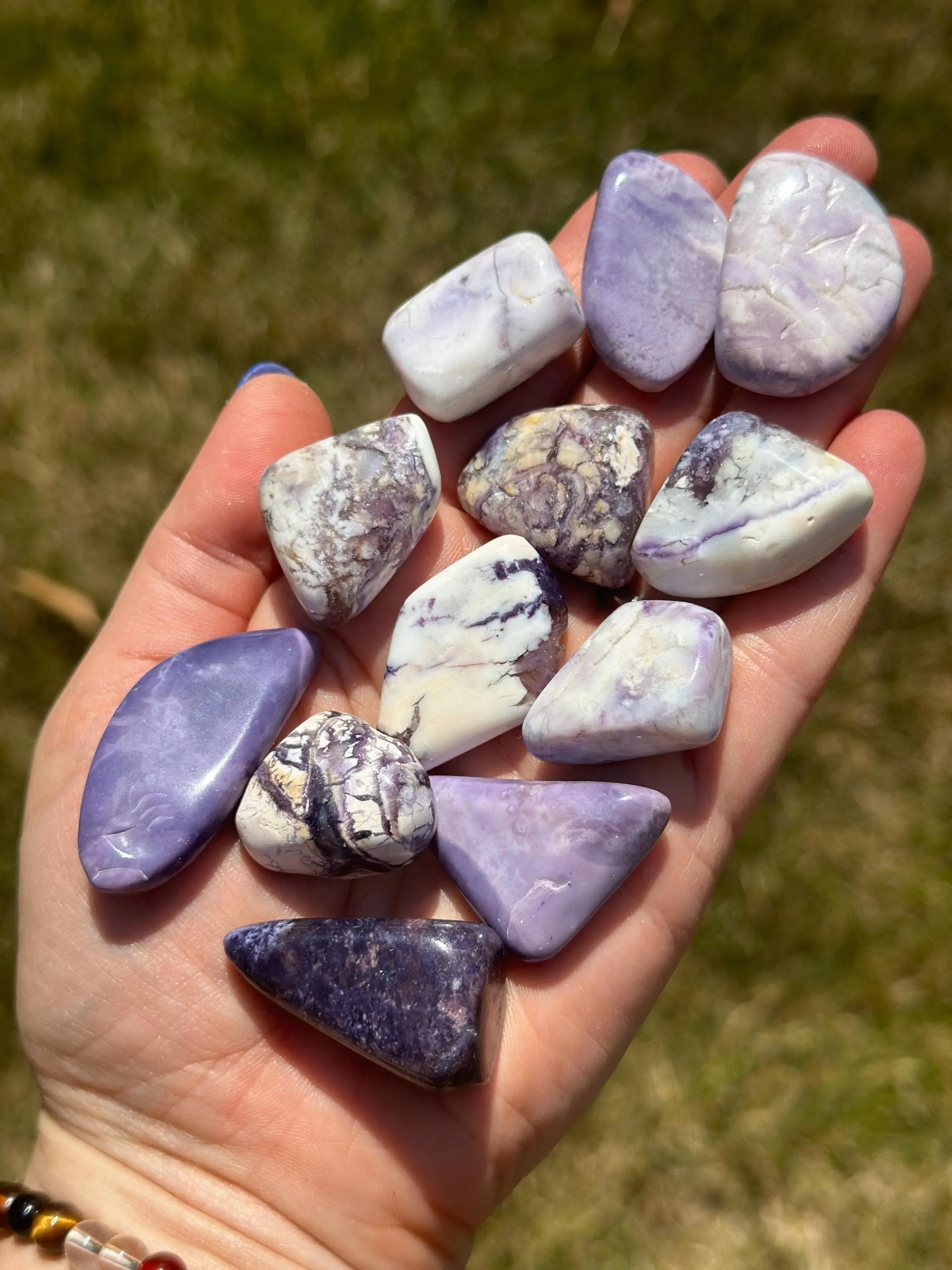 Tiffany Stone Tumbled Crystal - Grade AA - Rare Tiffany Stone from Utah - Tumbled Tiffany Crystal - Polished Purple Tiffany Gemstone