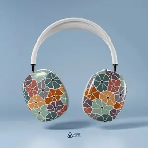 Retro Flowers AirPods Max Case Lightweight Hard Shell Cover Glossy Finish Snap On Protective Case AirPods Max Cover AirPods Max Accessories