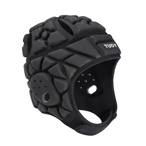 Soft Shell Flag Football Helmet,  Rugby Helmet, Scrum Cap, Soccer Padded Headgear, Adjustable Head Protector for Youth Kids Adults