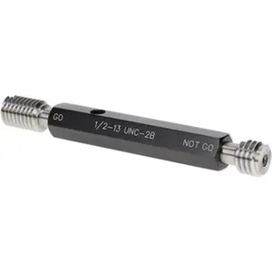 SPI Plug Thread Gage: 1/2-13 Thread, 2B Class, Double End, Go & No Go Handle Included 34-399-6