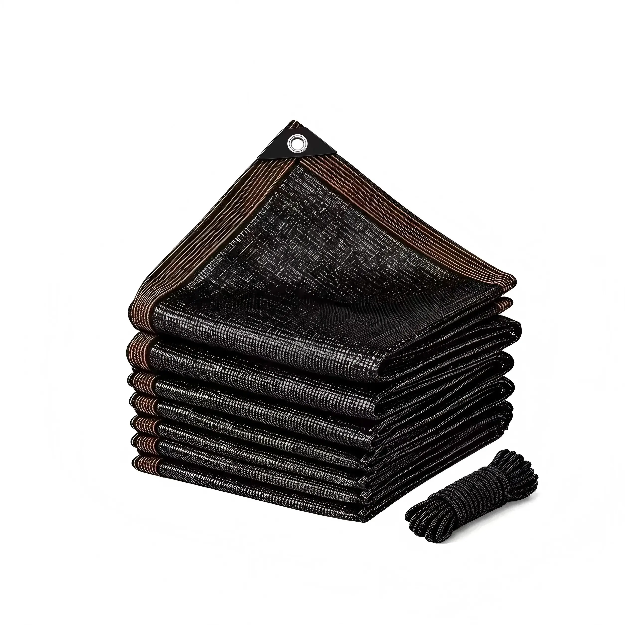 【Summer Vibes】10x13ft Rectangular HDPE Mesh Blackout Shade Cloth (Black) - 90% Blackout, UV-Resistant, Reinforced Rivets, Stable Sail Design, Suitable for Patio, Gardening, Father's Day Holiday Gift, Outdoor Furniture Accessory
