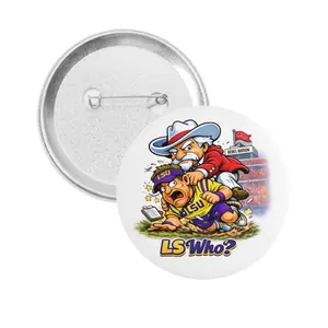 Ole Miss and LS Who Button - Rebel Nation Mascot Design - Perfect for Game Day Outfits