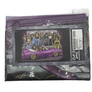 DGA HomieGirl Banner 3' X 5' La Gata Bouncy Flygirl on Lowrider Vibrant Colors 100% Polyester with Metal Grommets for Indoor Outdoor Use Hanging