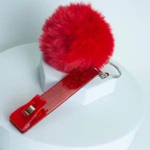 Glitter keychain card holder