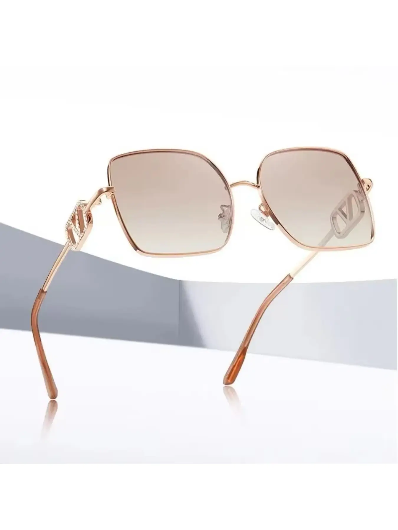 Oversized Square Sunglasses Women UV400 Fashion Shades Womens Square Fashion Sunglasses Oversized Thick Frame UV  main image 2