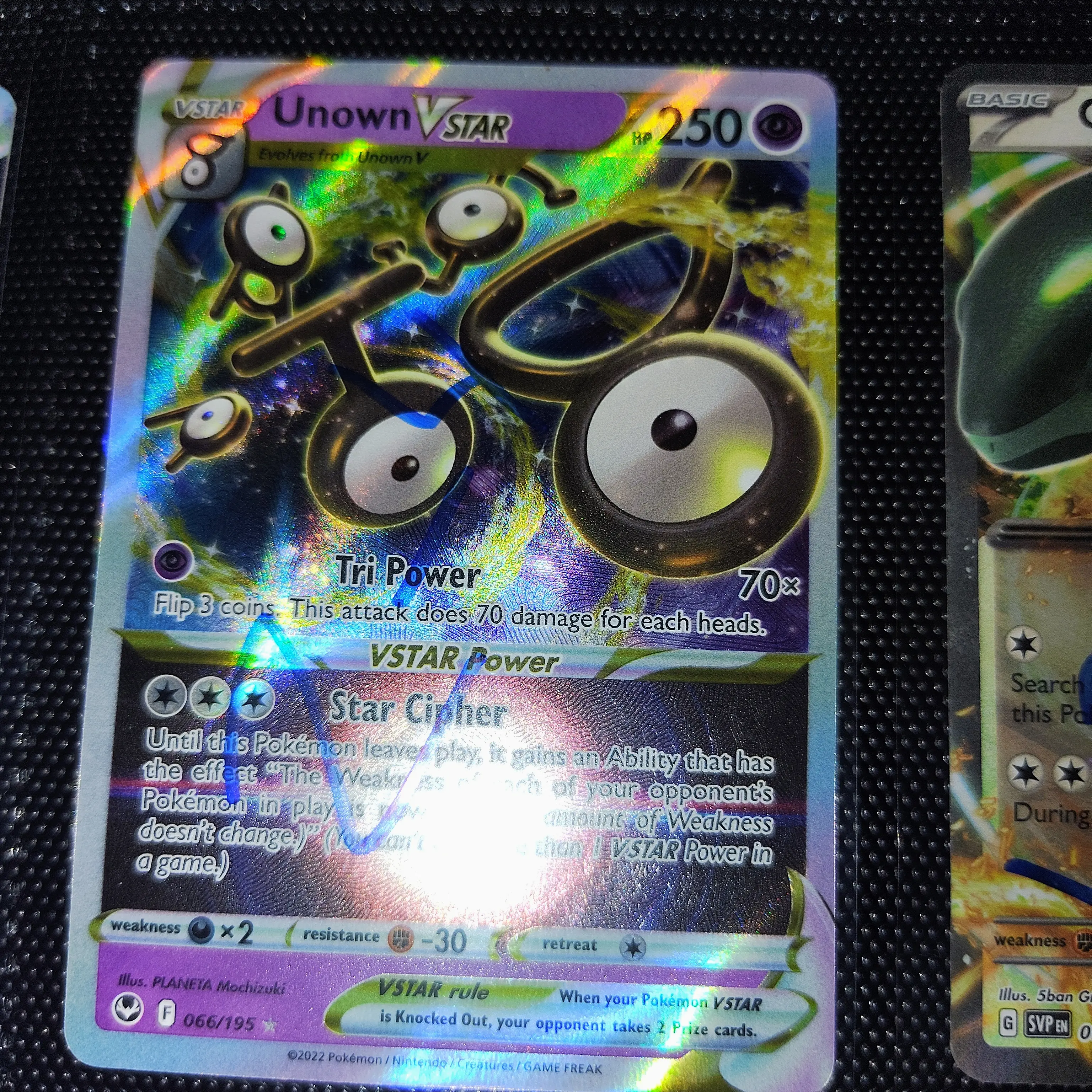 Unown V Star Tri Power 250 HP VSTAR Power Star Cipher 066/195 Card ...