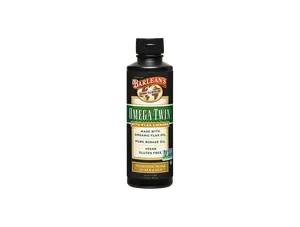 Barlean's Organic Oils Omega Twin Liquid Flaxseed Oil & Pure Borage Oil Supplement with Lignans Vegan Gluten Free 12 oz