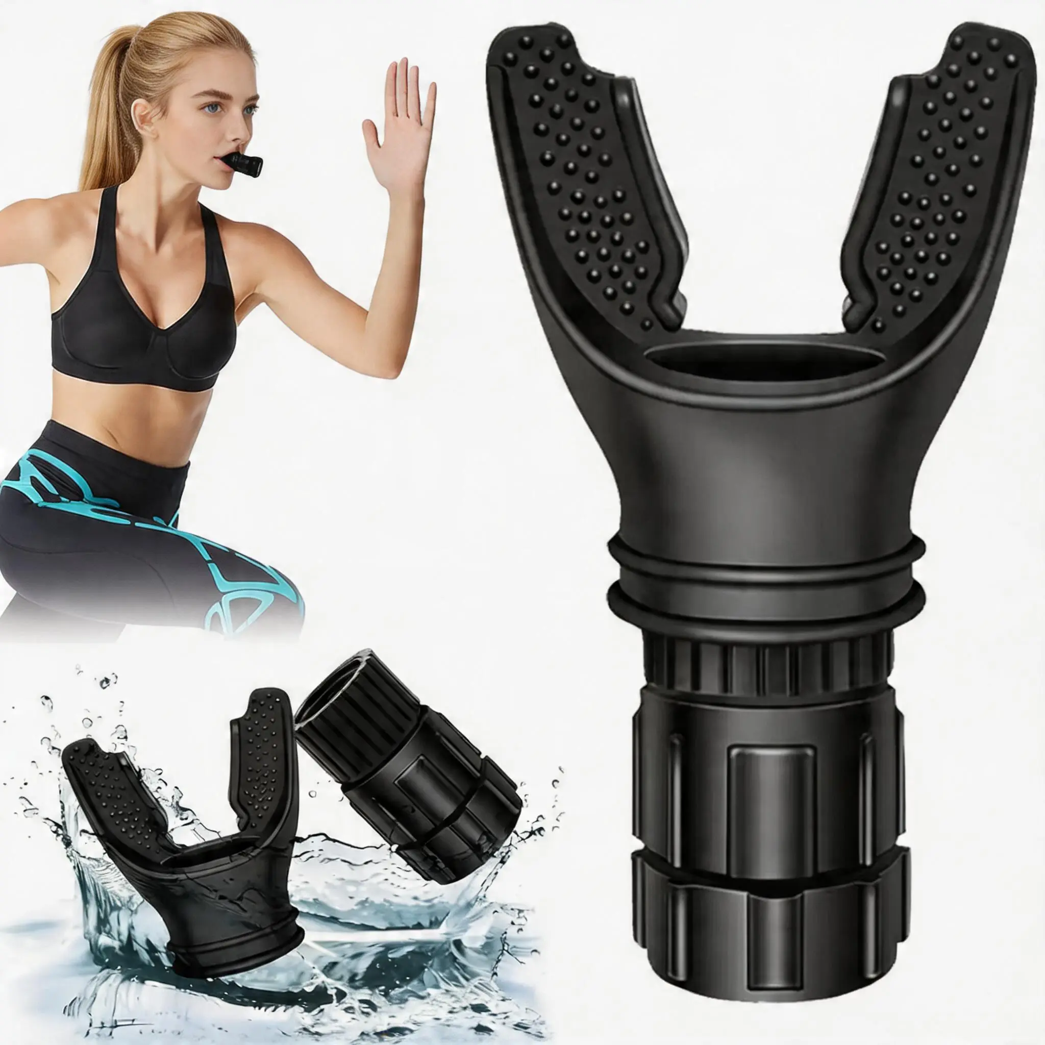 Portable Breathing Trainer - Adjustable Resistance Strength Training Aids, Lightweight Easy-to-Clean Home Workout Equipment for Enhanced Respiratory Strength & Endurance