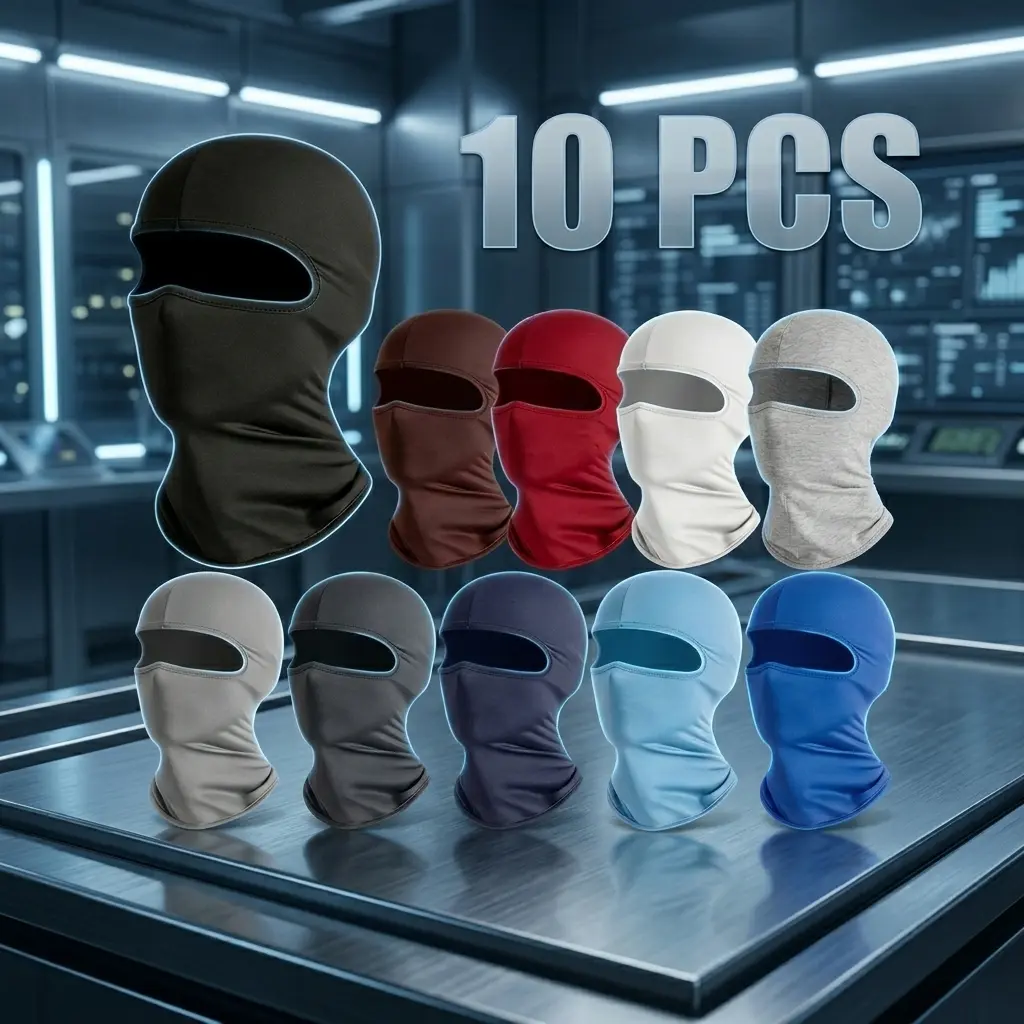 10pcs Unisex Windproof Balaclava Mask - Sun-Shading, Anti-Ultraviolet, Sunburn Prevention, Breathable, Cooling Motorcycle Bandana Neck Gaiter for Men's Fashion Accessories, Cycling, Dustproof Face Covering Masks & Accessories, Balaclava Face Covering Mask