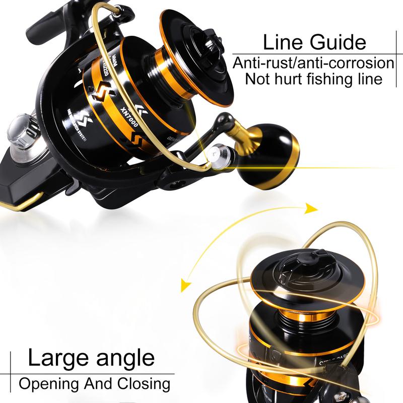 Sougayilang Stainless Steel Fishing Reel, Precision Carving Line Cup, Anti-corrosion Waterproof Spinning Wheel for Outdoor Fishing