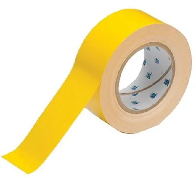 Brady High Vis. B514 Polyester Yellow Glue-Based Tape, 2 in x 100 ft Large Roll, Indoor Use for Aisle Marking, Egress Paths & Pointing Out Safety Equipment