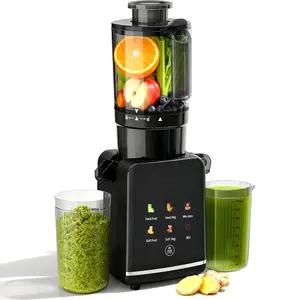 KISSAIR Smart cold  pressed Juicer quality  juicer - 6 Smart Programs with Full Touchscreen, 4.4 Inch Large Feed Chute, 60 RPM Slow Masticating, 75dB Quiet DC Motor, Detachable Easy Clean & 1L Pulp Bucket + 700ml Cup slow masticator chute