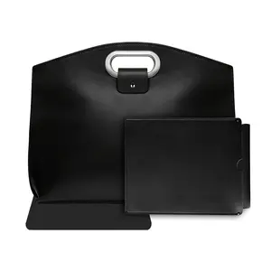 3 PCS Laptop Bag Set, Waterproof PU Leather 15" Tote Briefcase, 13" Tablet Sleeve & Large Mouse Pad, Sturdy Lightweight Carry Bag for Office, Business & Travel