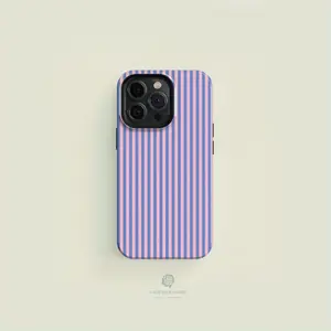 Durable Phone Cover with Blue And Pink Stripes |     Case for Iphone 16 15 14 13 12 11 Pro Max Compatible with Samsung Galaxy S25