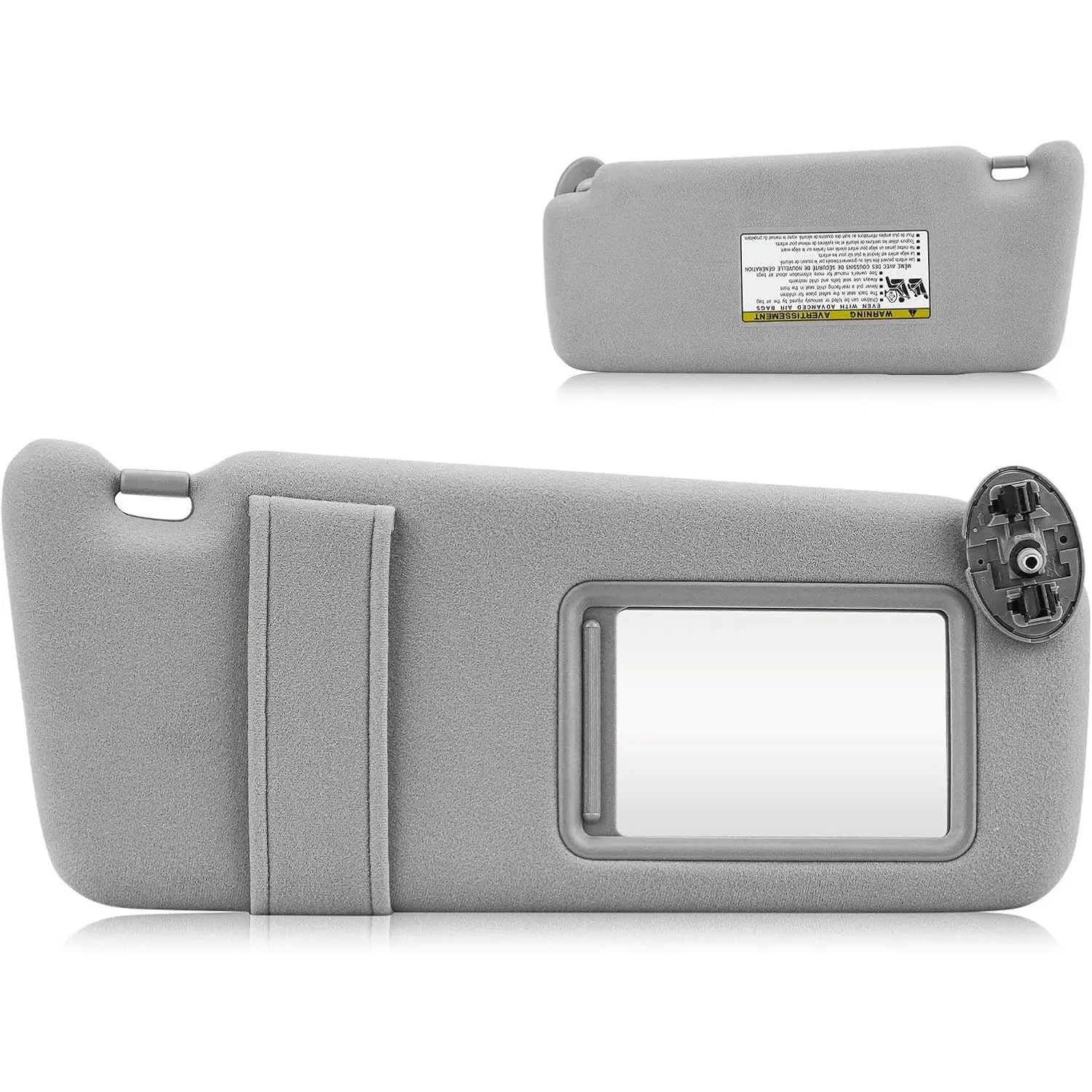 High-Quality Stretch Cotton Gray Right Passenger Side Sun Visor Replacement - Automotive Car Exterior Accessory for 2007-2011 Toyota Camry, Without Sunroof, 74310-06750-E0, 1.15 lb, 7.5 x 16.1 x 2.0 inch, Original Materials