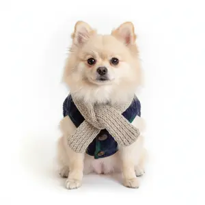 Christmas Fleece Dog Vest Coat with Scarf – Winter Jacket for Small & Medium Dogs