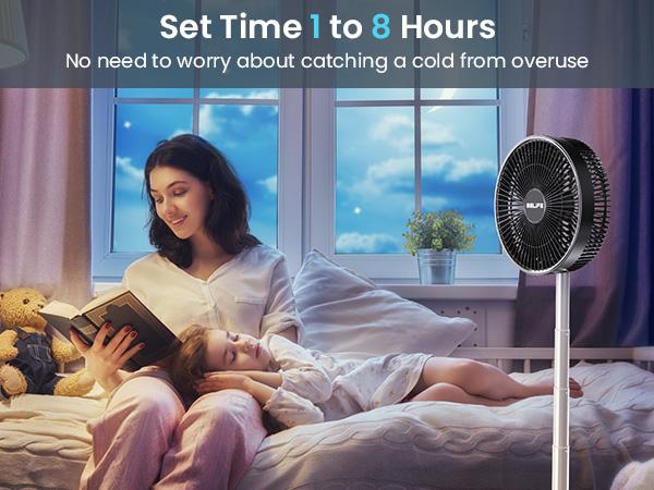 Belife X10 Portable Fan, Cordless Oscillating Fan with Remote, Foldable Adjustable Height Fan with LED Light & Timer, USB Rechargeable 7200mAh Battery Operated Camping Fan for Travel Home Sleeping