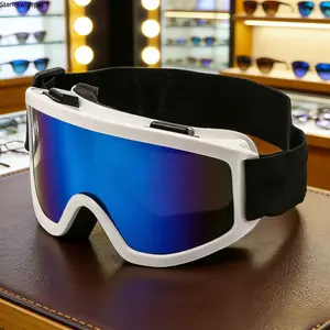 Large Frame Ski Goggles with Colorful Anti-Glare Lenses, Impact-Resistant & Windproof Outdoor Snow Eyewear, Ideal for Snowboarding, Skiing & Winter Mountain Sports