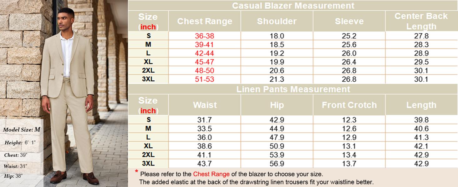 COOFANDY Men's Tracksuit 2 Piece set men Linen Suits Set Regular Fit Casual Lightweight Blazer Jacket and Pants Gift Ideas